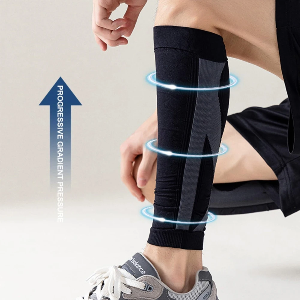 

Compression Calf Sleeves - Leg Support for Running, Shin Splints & Varicose Veins - Footless (Men & Women)