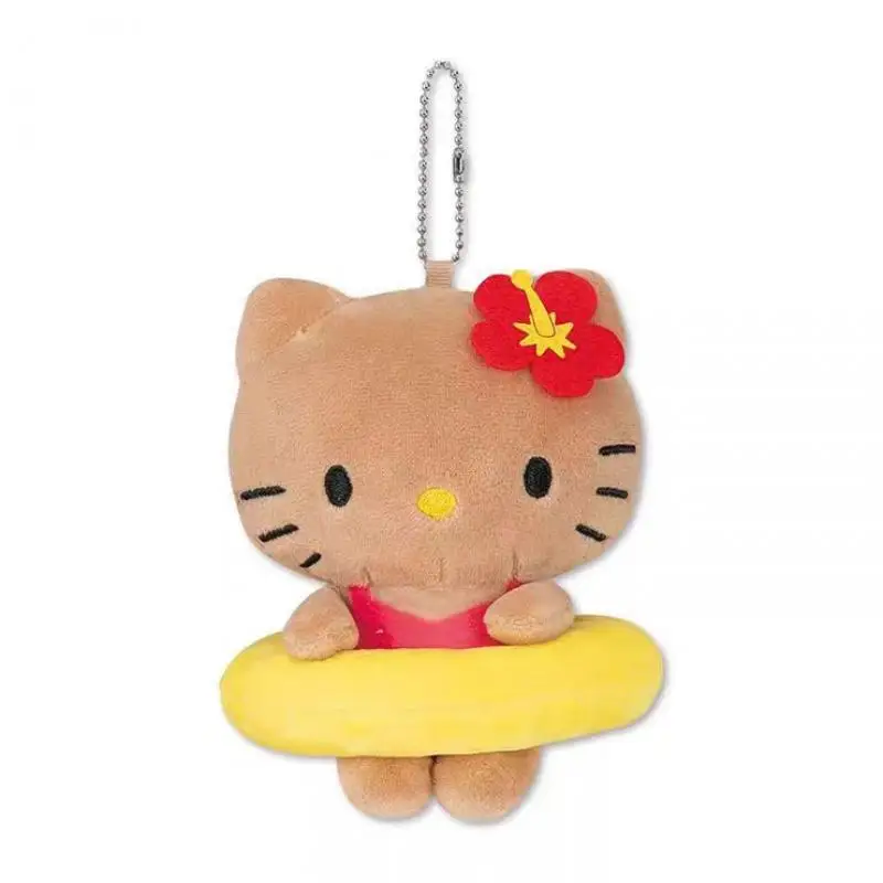 

Kawaii Hello Kitty Pendant Sanrio Creative Mermaid Surfboard Cute Cartoon Plush Toy Girl Heart Bag Gift Pendant Toys for Kids