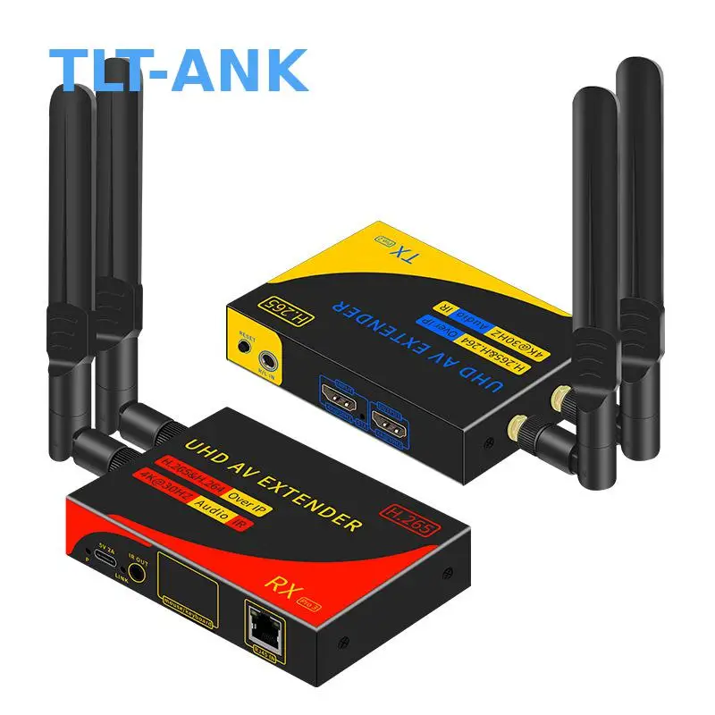 H.264 100m 4k Wireless HDMI Extender with Loopout Support IR Remote for Streaming from DSLR Laptop to TVpairing through the wall