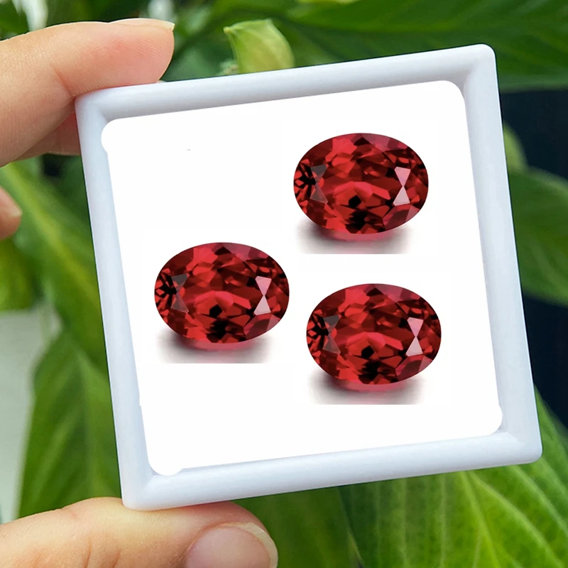 Quality Pretty Ruby 10x12mm Oval Cut Passed UV Test Bulk Gemstones For Collection And Jewelry Making Setting