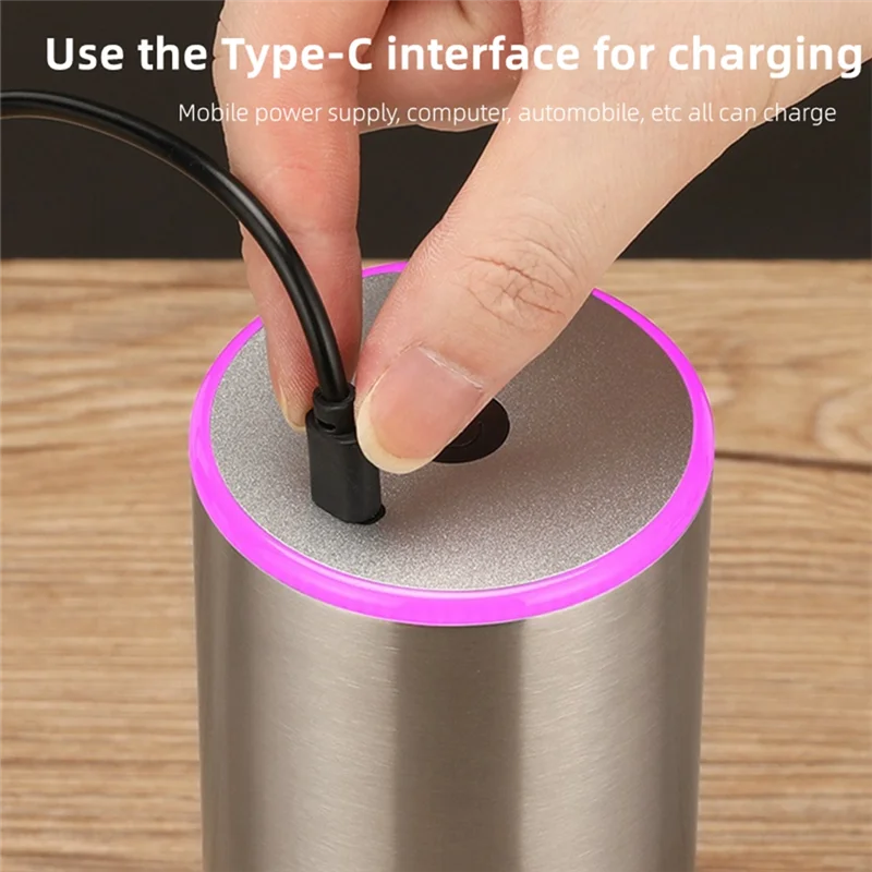 

Portable Electric Coffee Grinder TYPE-C USB Charge Stainless Steel Coffee Beans Grinder for Espresso/Drip/Cold Brew-B