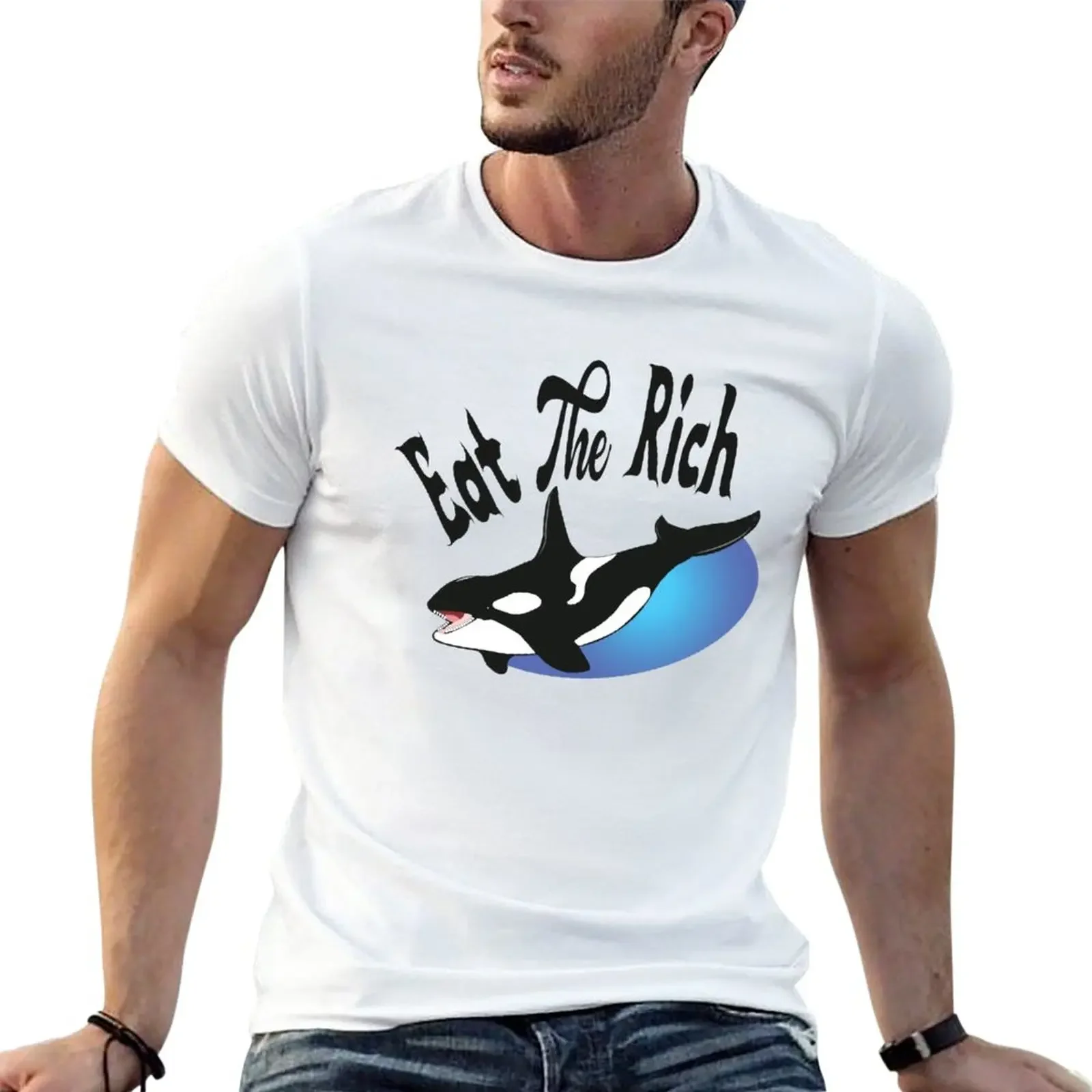 

New Eat The Rich, Orca, Yacht Killer, T-Shirt summer clothes anime Aesthetic clothing men graphic t shirts