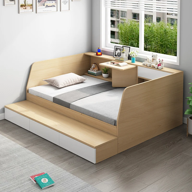 

Bookshelf bed integrated small bedroom tatami floor-to-ceiling modern simple storage single pedal meter