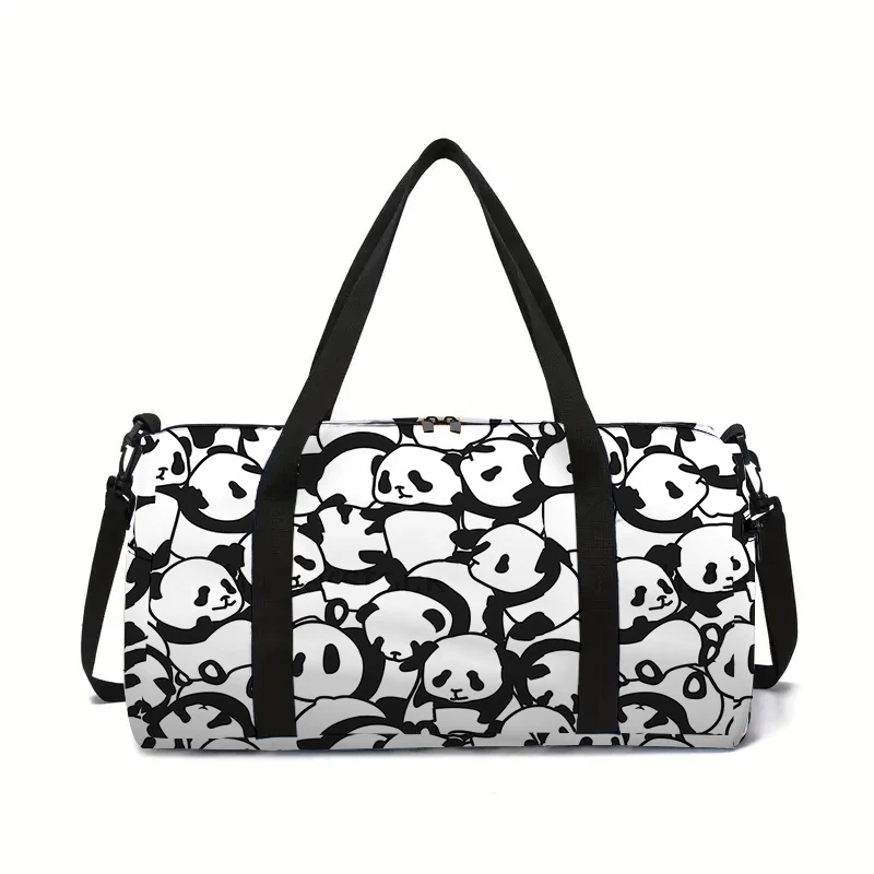 Cartoon Animal Panda Large Capacity Luggage Bag  For Boy And Girls Best Gifts 2D Cartoon Travel Duffels Hand Bag For Children