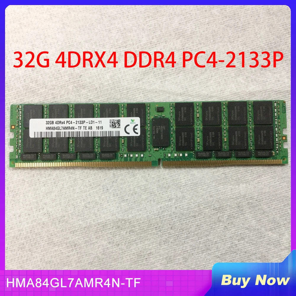 

1 PCS Memory For SK Hynix RAM 32GB 32G 4DRX4 DDR4 PC4-2133P LRDIMM ECC HMA84GL7AMR4N-TF