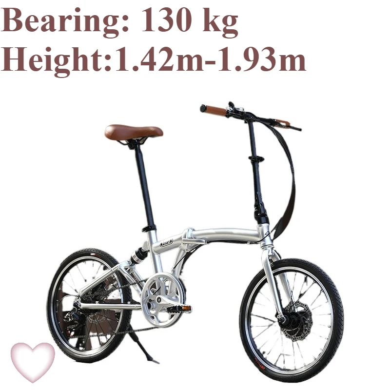 20-Inch Folding Bicycle Aluminum Alloy Ultra-light Portable Male and Female Parent-child Disc Brake Shock Absorber