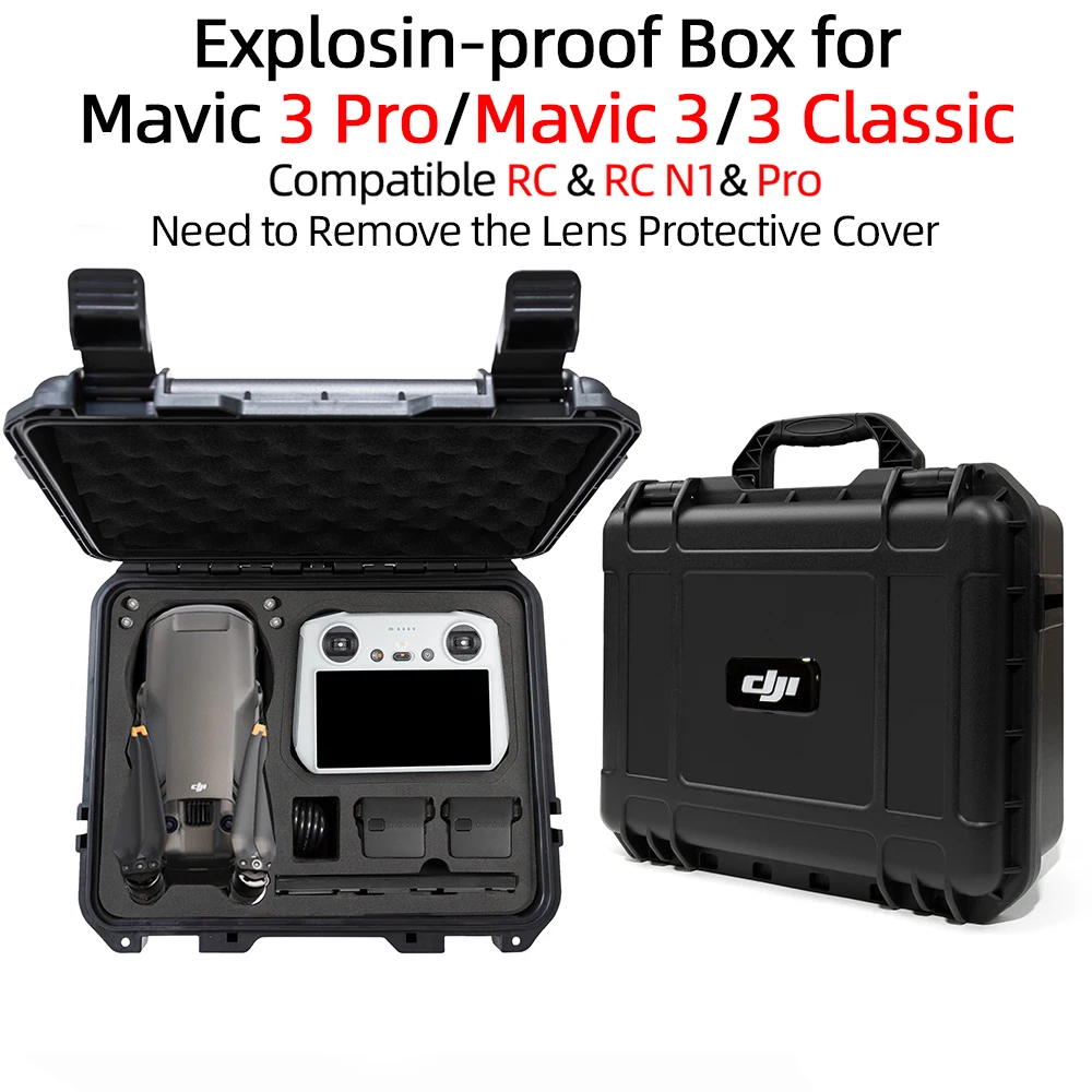 For DJI Mavic 3 Pro Box Explosion-proof Box for Mavic 3 Classic Suitcase RC Remote Control Storage Box Accessory