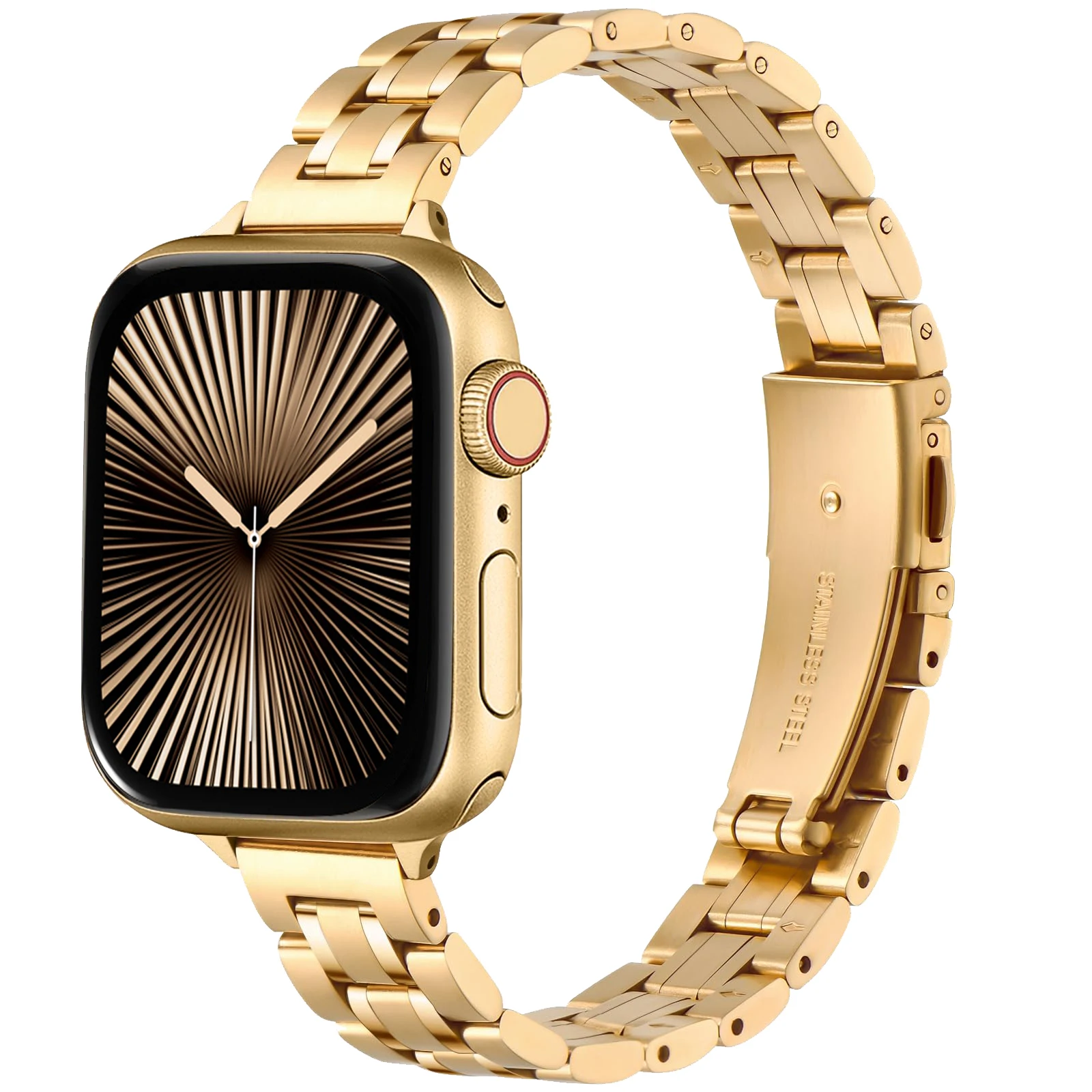 حزام ساعة رفيع من الفولاذ المقاوم للصدأ للنساء حزام معدني متوافق مع ساعة Apple iWatch 9876 مقاسات السوار 38 مم 40 مم 41 مم 45 مم #1