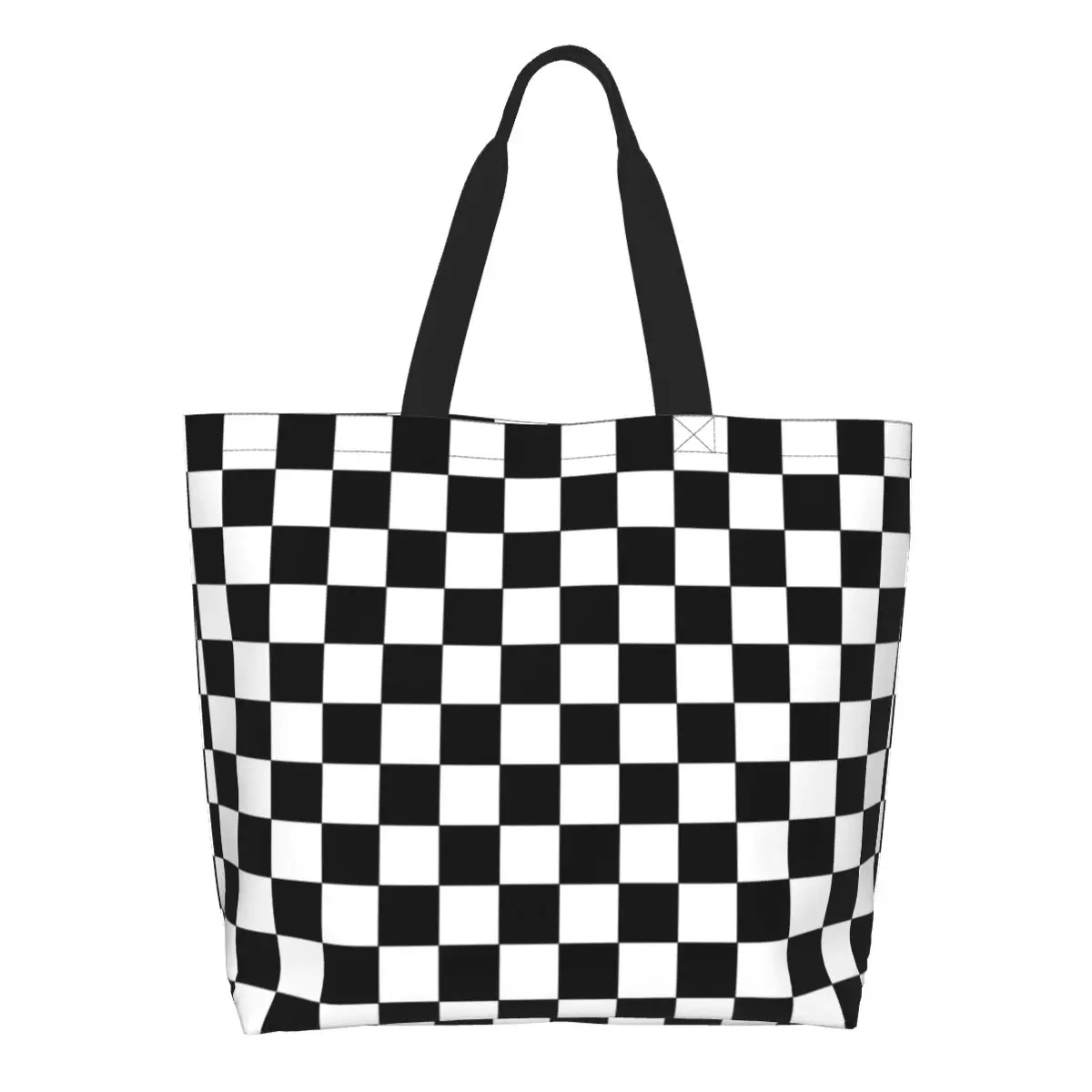 preto-e-branco-xadrez-compras-sacola-geometrica-xadrez-lona-shopper-bolsa-de-ombro-grande-capacidade-bolsa