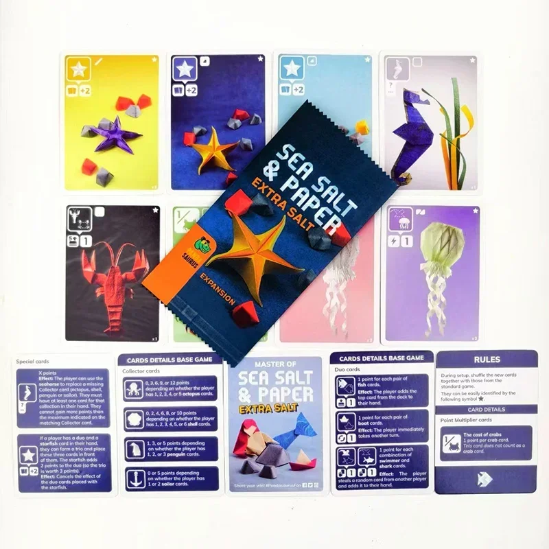 English games Sea Salt and Paper EXTRA SAL Family and Party, Funny Table Game, Friends Entertainment, Strategy Game