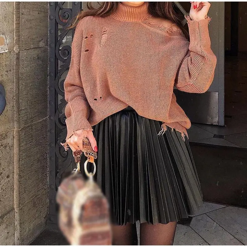Pleated Skirt Women Mini Skirts Sexy High Waist Stretch Zipper Solid Color Office Lady Autumn 2025 Above Knee Folds A Line