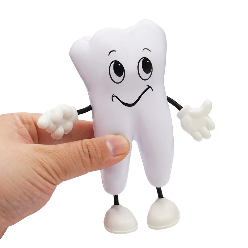 1pc decorazioni culturali dentali realizzate in materiale PU regali per cliniche odontoiatriche per bambini accessori per ornamenti cartoni animati a forma di dente