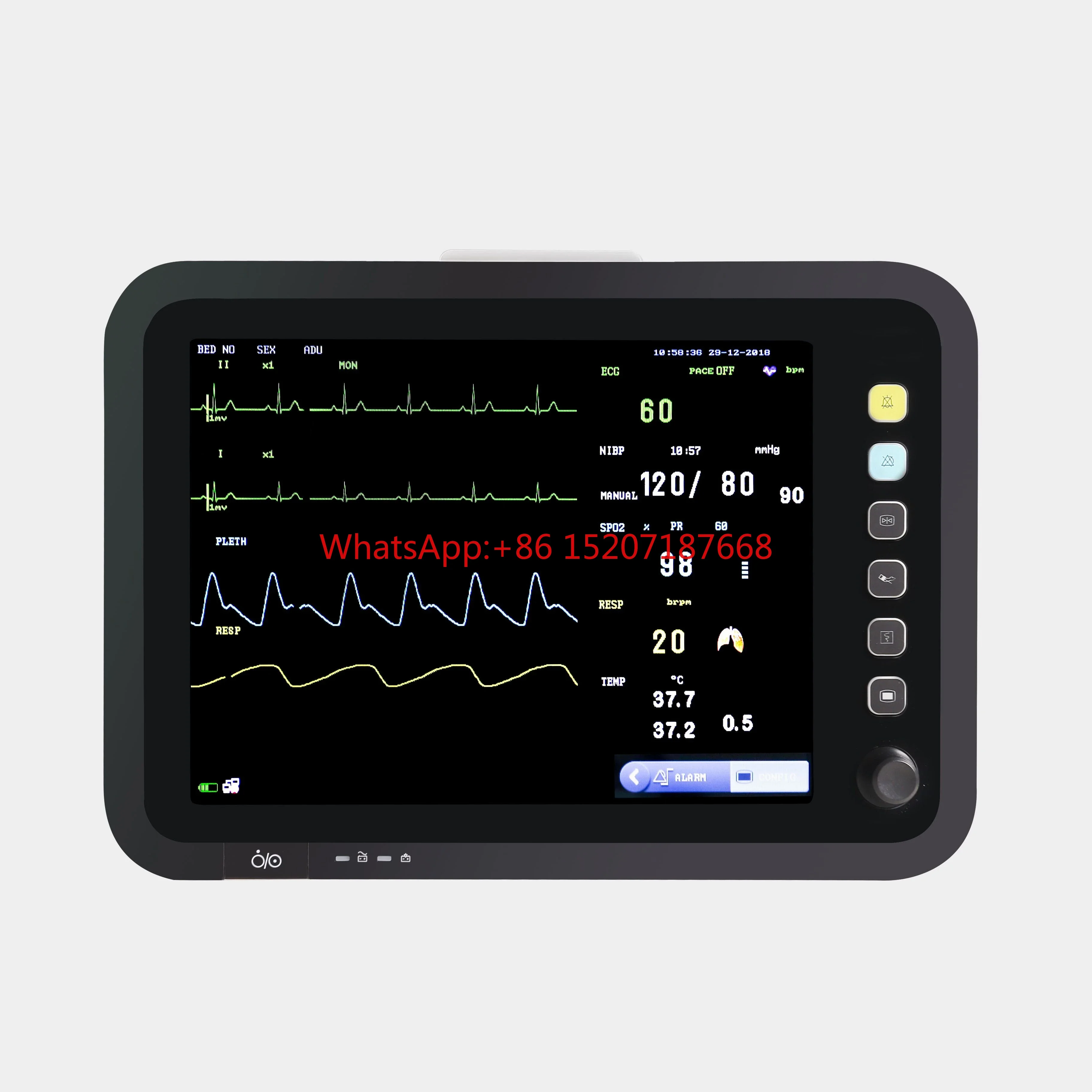 

Hospital Patient Monitor HF-8000C Breath Cardiac Monitor Inpatient Ward Portable Mobile Monitor