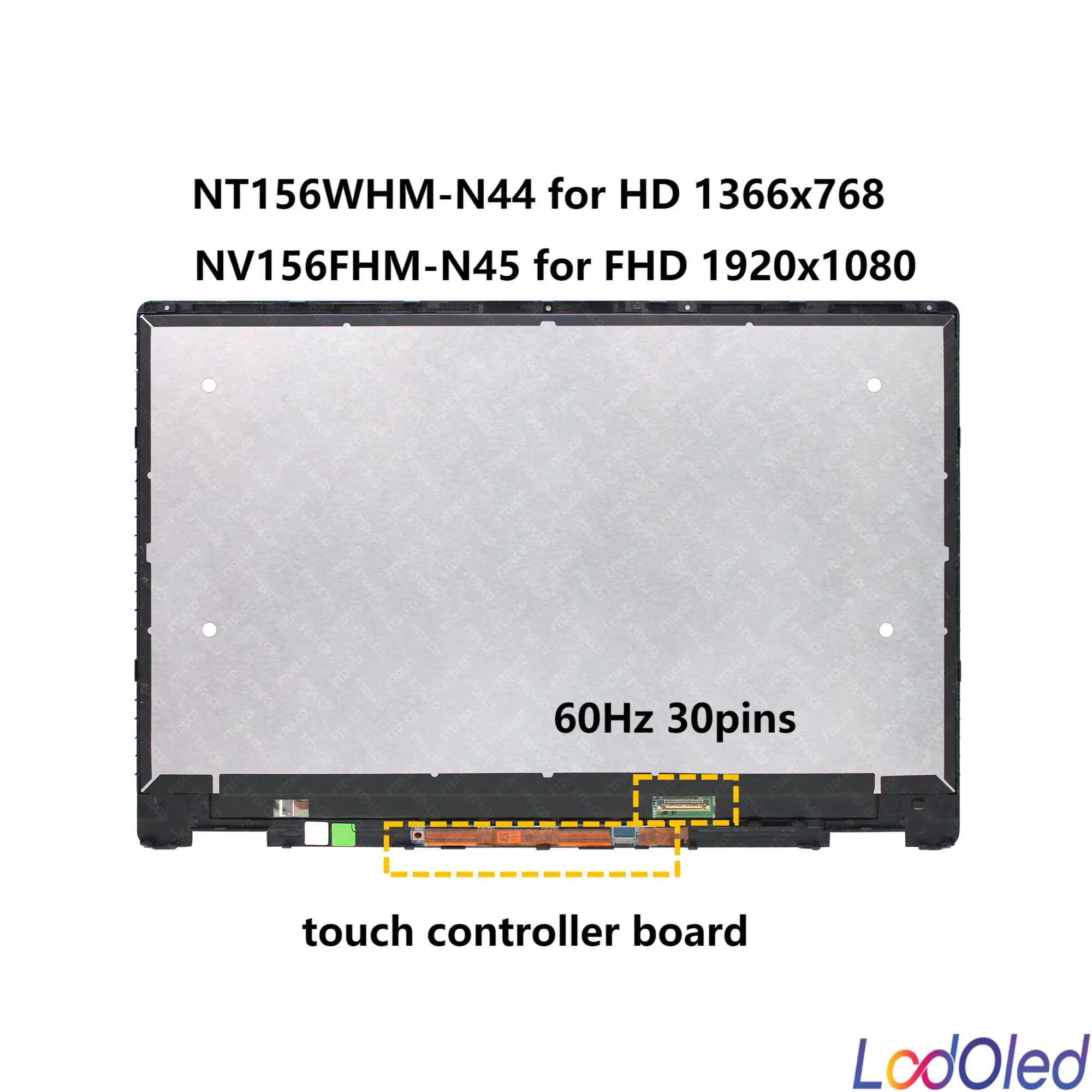 Imagem -02 - Ecrã Táctil Lcd para Pavilhão hp Conjunto Digitalizador de Vidro 15-dq1005nc 15-dq1006nc 15-dq1600nc 15-dq1900nc 15-dq0000nc