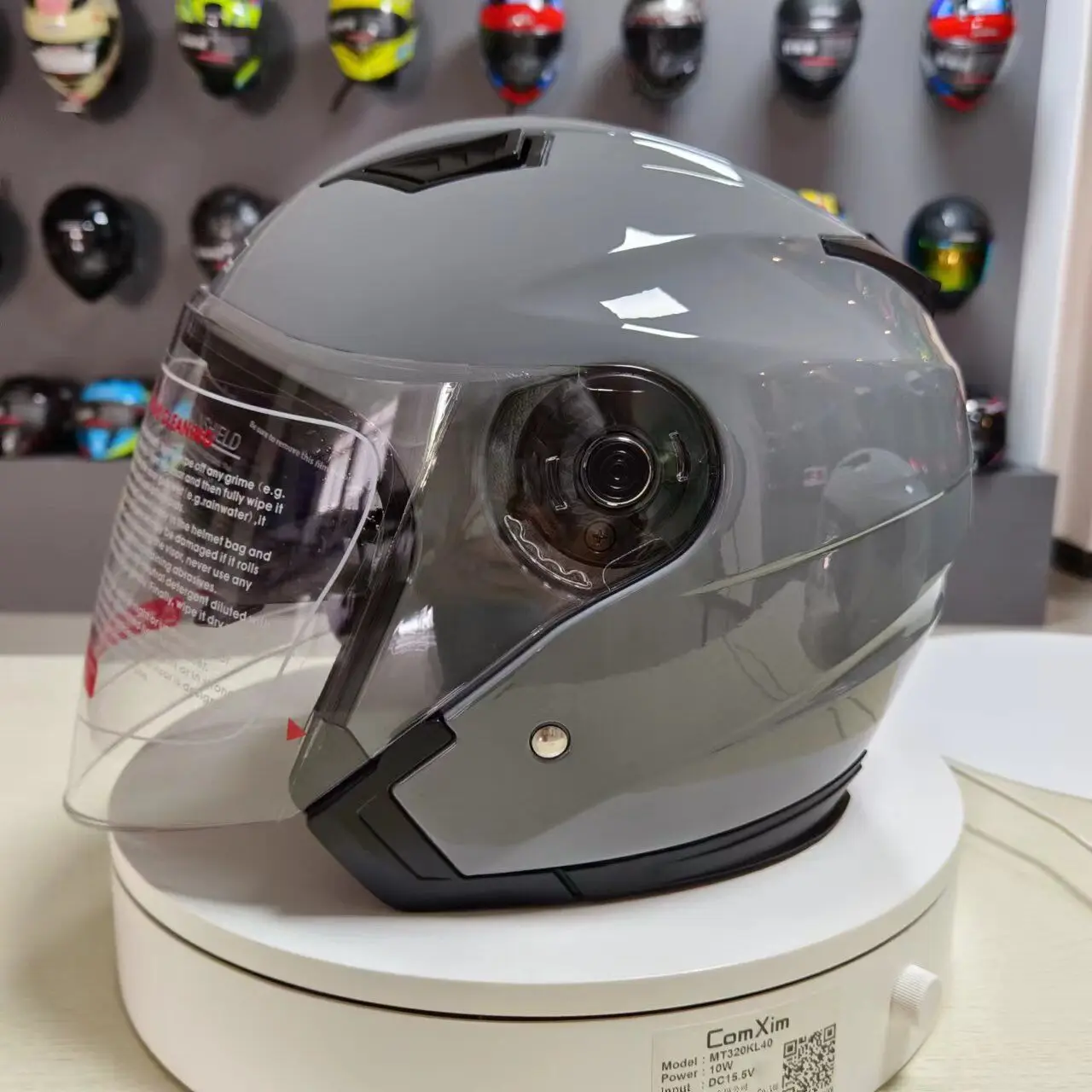 

Motorcycle 3/4 open face Helmets Double Lens Racing Helmets Motorbike Medio Casco LOCOMOTIVE Scooter Helmet jiekai 516