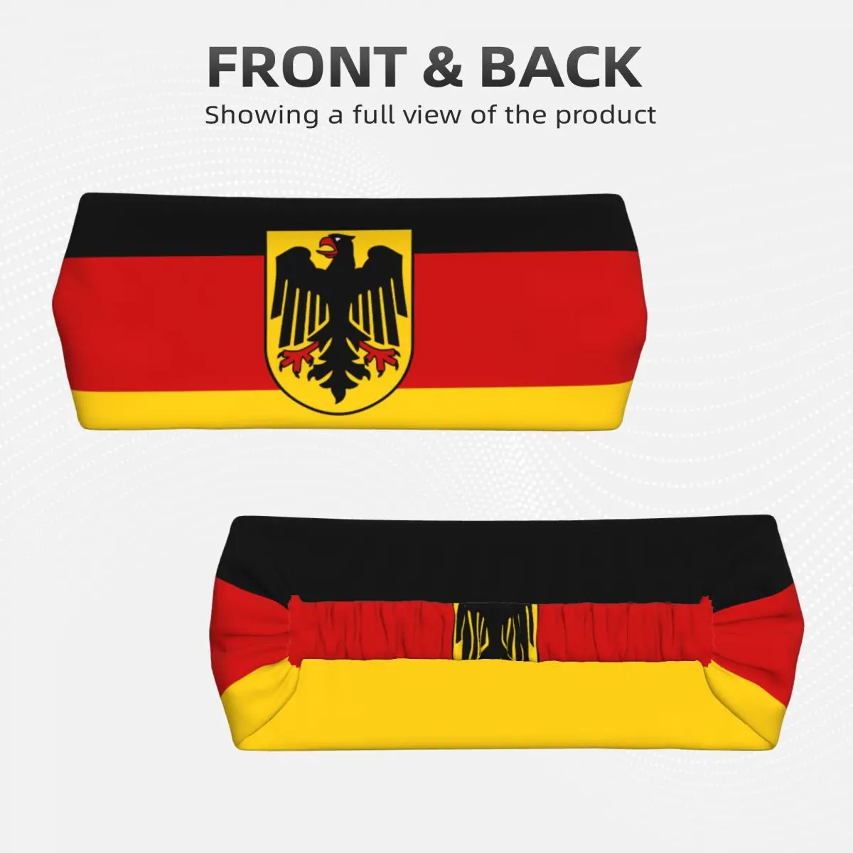 Custom Germany Flag Sport Headbands for Men Women Stretchy Moisture Wicking German Patriotic Workout Sweatbands