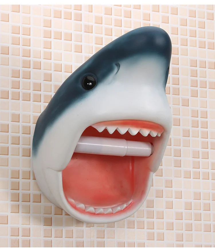 Bathroom paper towel holder Shark dolphins toilet roll holder Bathroom waterproof wall-mounted creative personality tissue box