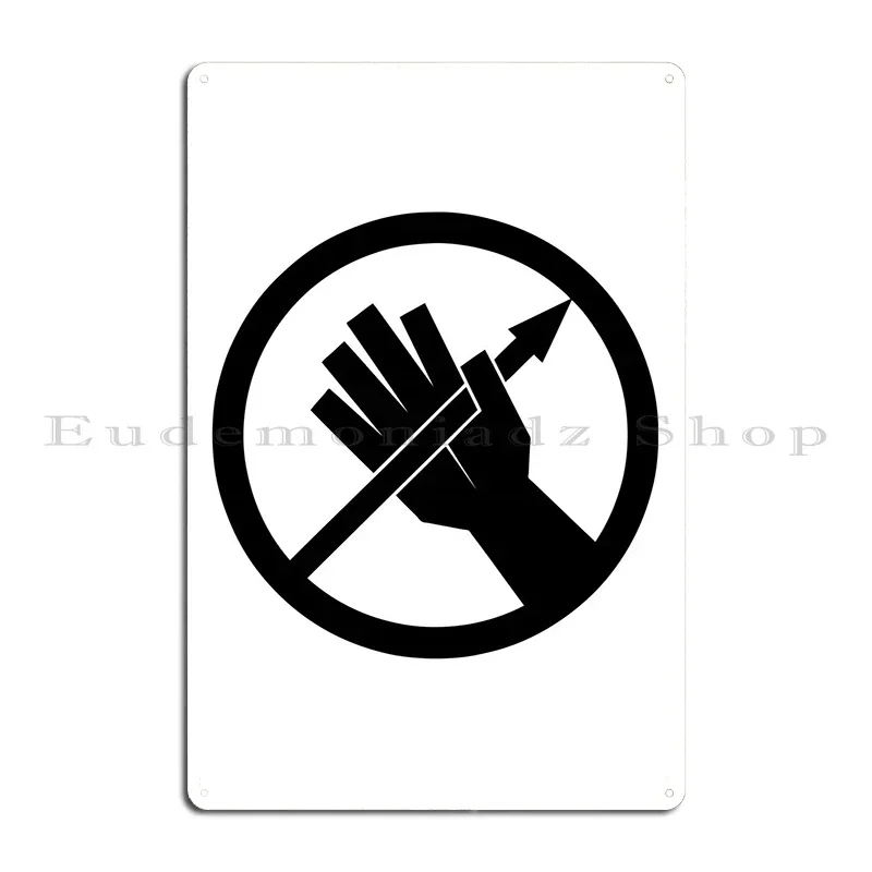 Mtf Alpha 1 Red Right Hand Metal Sign Printing Designer Decoration Personalized Mural Tin Sign Poster