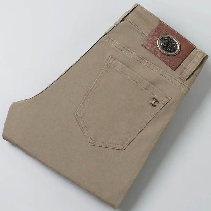 الربيع الصيف عارضة الجينز منتصف الخصر السراويل الطويلة الشباب أزياء مقاومة ارتداء المياه غسلها التفاصيل سستة يطير صغيرة مستقيمة #5