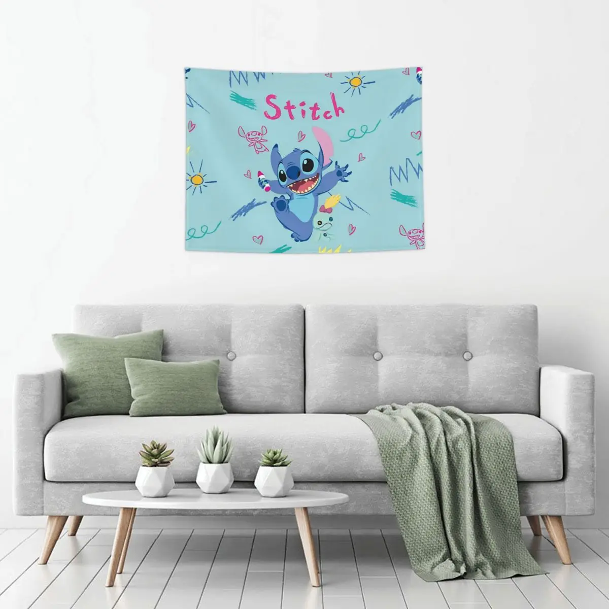 Schattige Lilo En Steek Tapijt Muur Opknoping Hippie Stof Wandtapijten Boho Decoratie Kamer Decor Yoga Mat