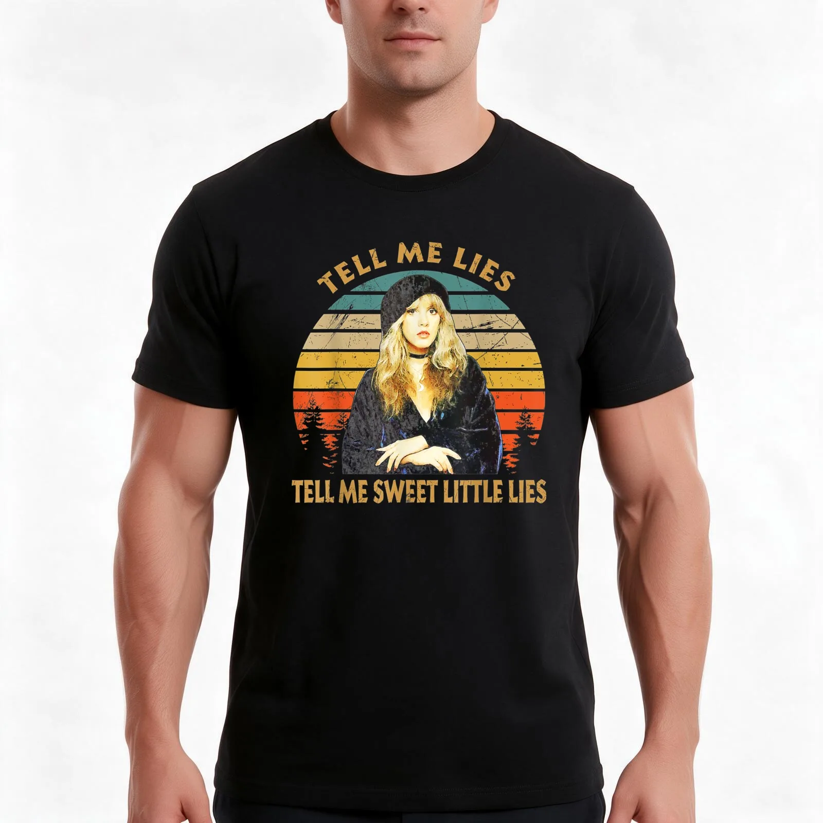 Tell me lies Tell me sweet little lies vintage music fan T-Shirt, Summer Casual Cotton Tee, Oversized Streetwear Tops