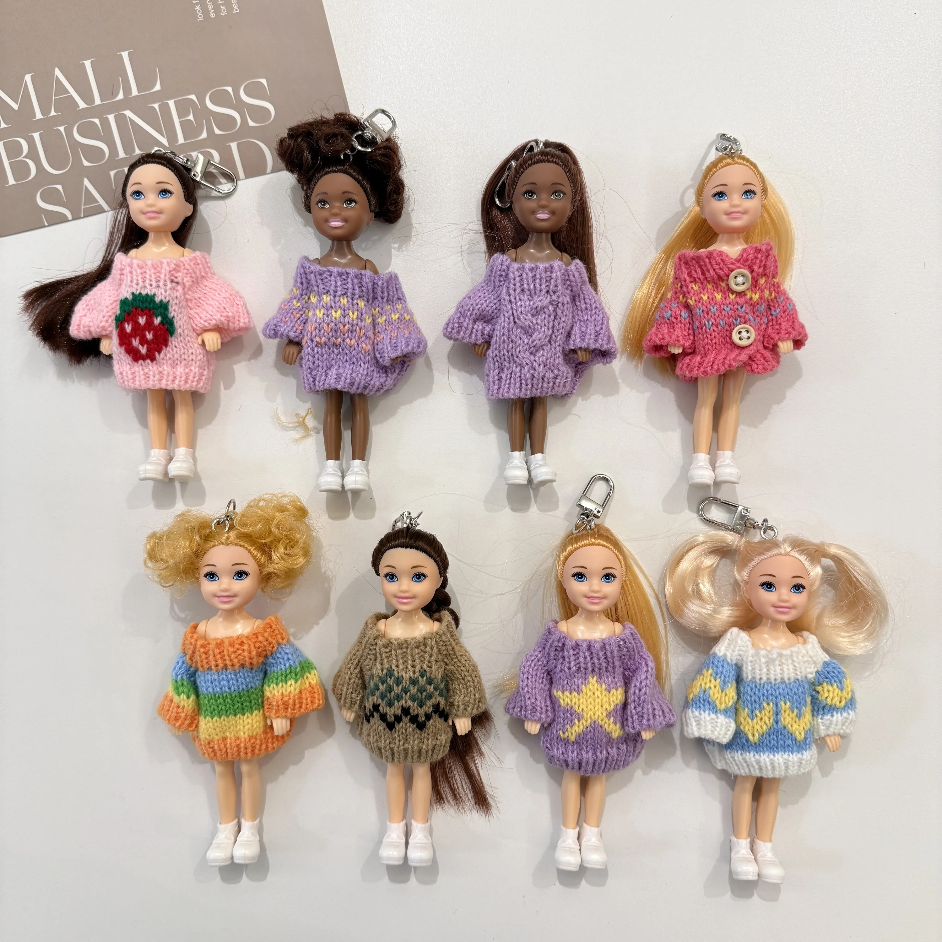 1 Piece Christmas Gift Winter Bag Pendant Princess Doll Keychain Mobile Phone Bag Pendant Bag Accessories DIY Decoration Bag Decoration | Christmas Gifts Suitable for Girls