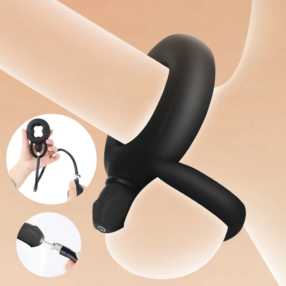 نفخ القذف تأخير القضيب الدائري السائل سيليكون الانتصاب تعزيز خاتم الديك يمزح التدريب ذكر معدات الاستمتاع واللعب الجنسي