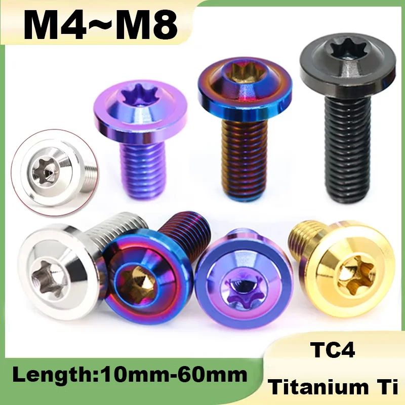1Pcs Titanium Ti Bolt M4 M5 M6 M8 Truss Head Torx Screw For Part Modification Fasteners Length10/15/20/25/30/35/40/45/50/55/60mm