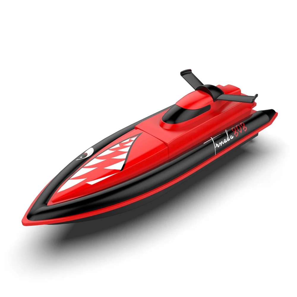 Bateau requin télécommandé, 2.4G, bateau rapide RC, bateau de course pour enfants, piscine, jouet de garçon, cadeau