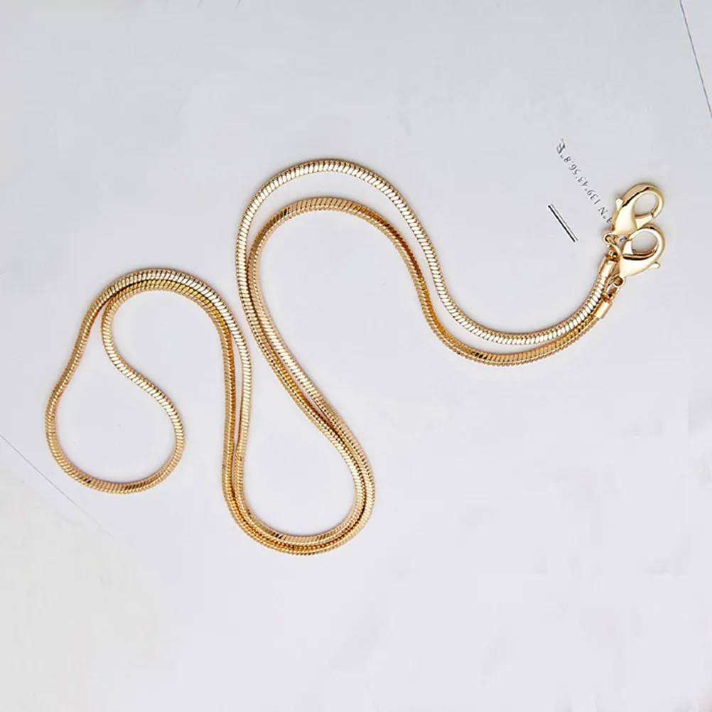 Metal Copper Skinny Snake Chain Gold Replacement Strap Durable Chain for Small Bag Shoulder Crossbody Wallet Clutch