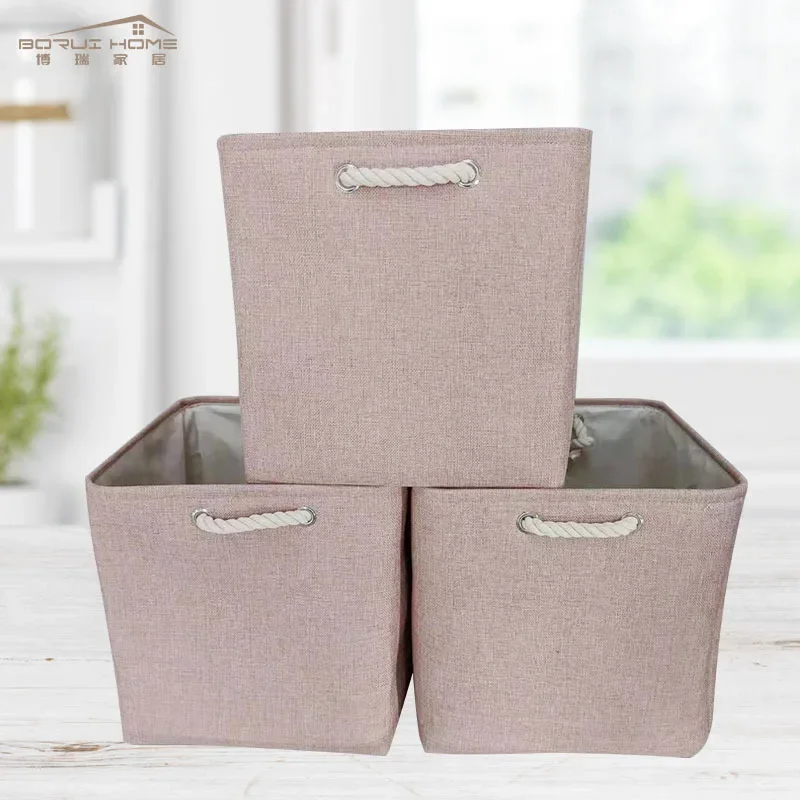 Separate Versatile Linen Storage Basket with Strong Handles - Ideal for Clothes Toys and Household Items Laundry Basket