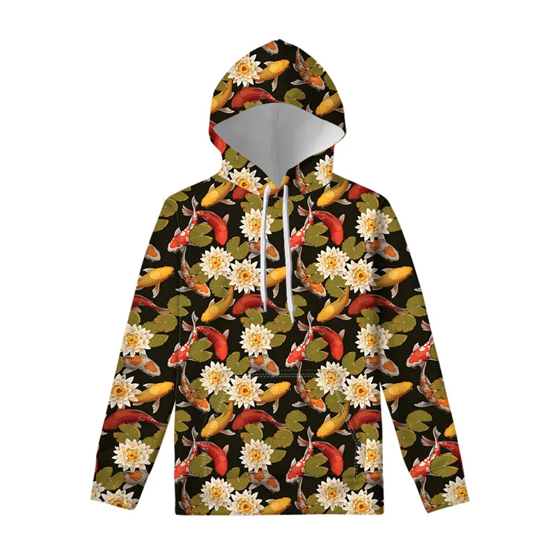 Herbst Blume Blatt Lotus 3D-Druck Hoodies Männer Frauen Mode lässig Sweatshirts übergroße Hoodie Pullover Trainings anzug Kleidung