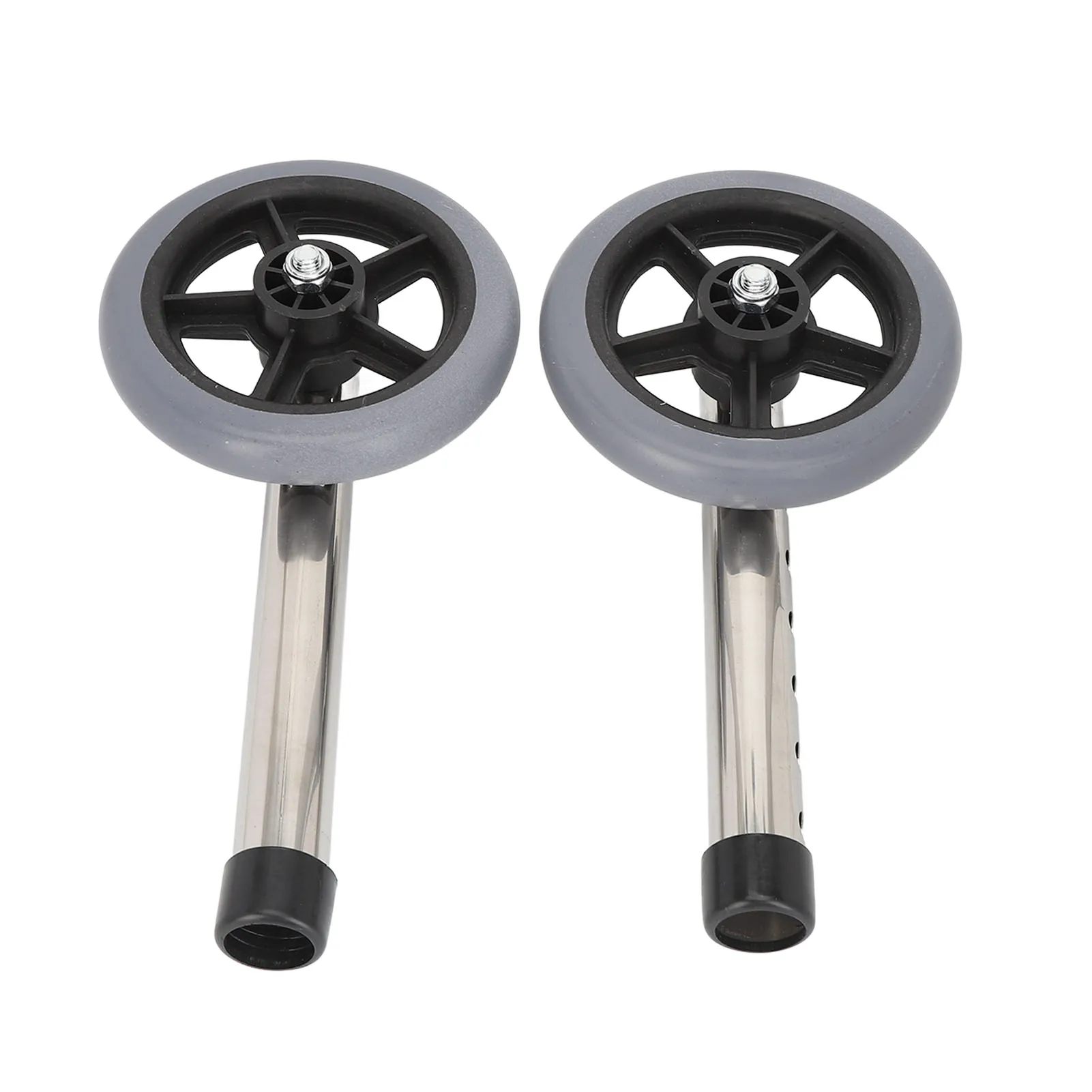 2pcs Walker Wheels Universal Walker Wheels Replacement 6 Adjustable Height Plastic Rollator Wheels Accessories for Seniors