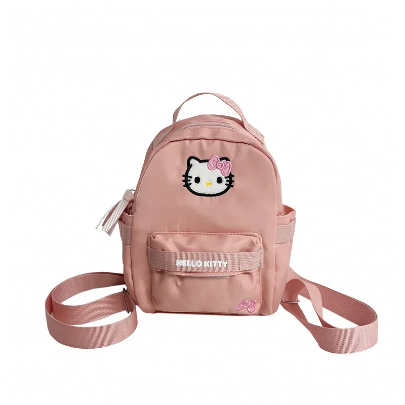 Sanrio Hello Kitty tas sekolah murid motif kartun, tas punggung perjalanan santai ikan jelek sederhana segar motif kartun Kulomi manis lucu