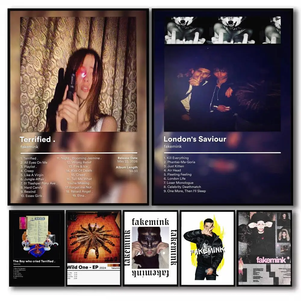 Rapper F-Fakemink Album Poster PP Wall Decor Posters Celebrity Music Art Prints Bedroom Office Gift