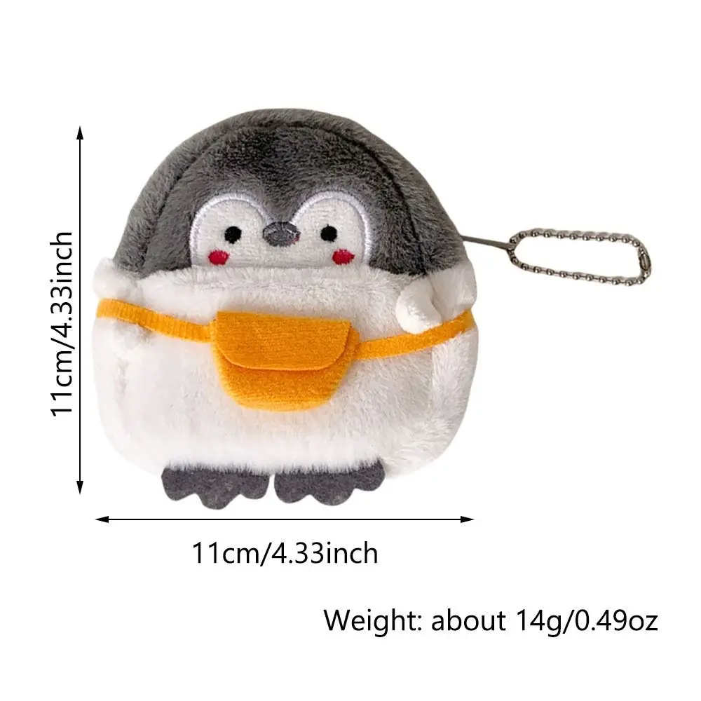 Girls Cartoon Penguin Coin Purse Cute Plush Earphone Organizer Bag Kawaii Bag Children's Christmas Gift