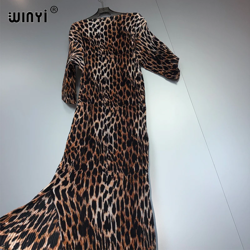WINYI zomer geplooide elastische losse jurk vakantie boho strand cover up maxi kaftan abaya moslim vrouw dubai luxe feestjurken