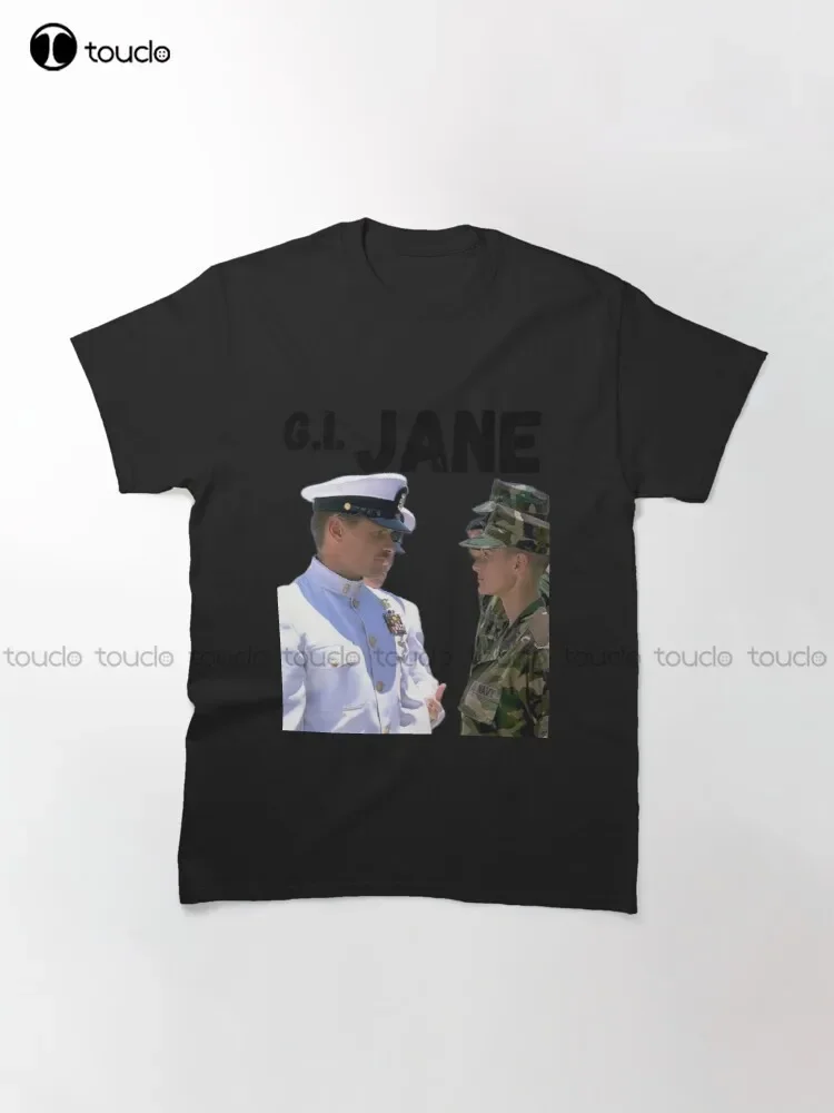 G.I. 제인 클래식 티셔츠 힙합 셔츠 남성용 여성용 셔츠 맞춤형 유니섹스 티 디지털 인쇄 통기성 코튼 힙합 ​​티