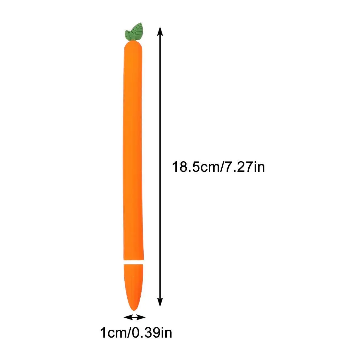 Silicone Stylus Pen Cover with Cute Carrot Pattern Full 360 Protection Easy Install Precision Fit for Apple Pencil 2