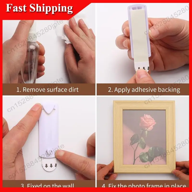 -ABUB 18 Pack Sawtooth Picture Hangers With Removable Adhesive Strips-Hang Pictures On Wall Without Nails