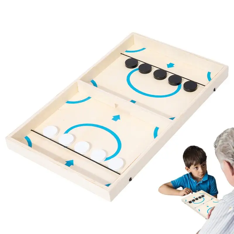 Sling Puck Winner Board Games Wooden Hockey Sling Toy Family Party Foosball Winner Table Games For Kids Toddler Boys Family