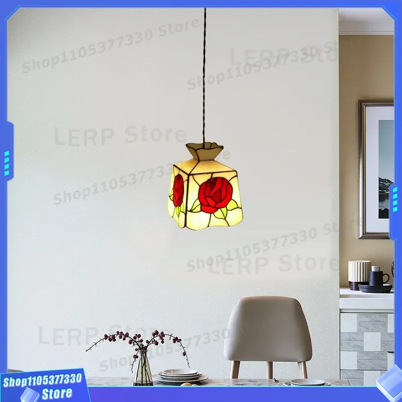 Retro Small Chandelier for Bedroom Study Creative Bay Window Light Art Dining Room Cafe Bar Entrance Homestay Decor Lamp