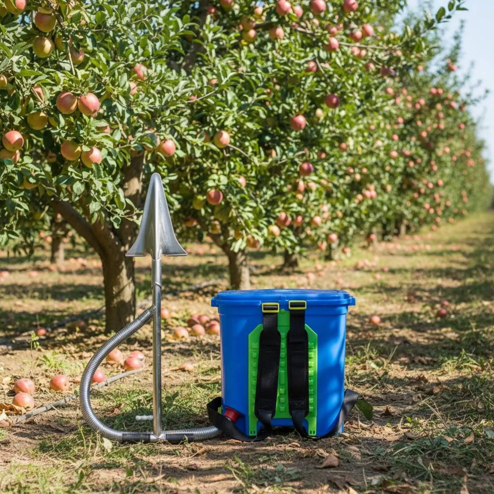 Deep Root Fertilizing Tool Multi-Functional Backpack Soil Amendment Dispenser Manual Tree Soil Amendment Applicator Saves Time