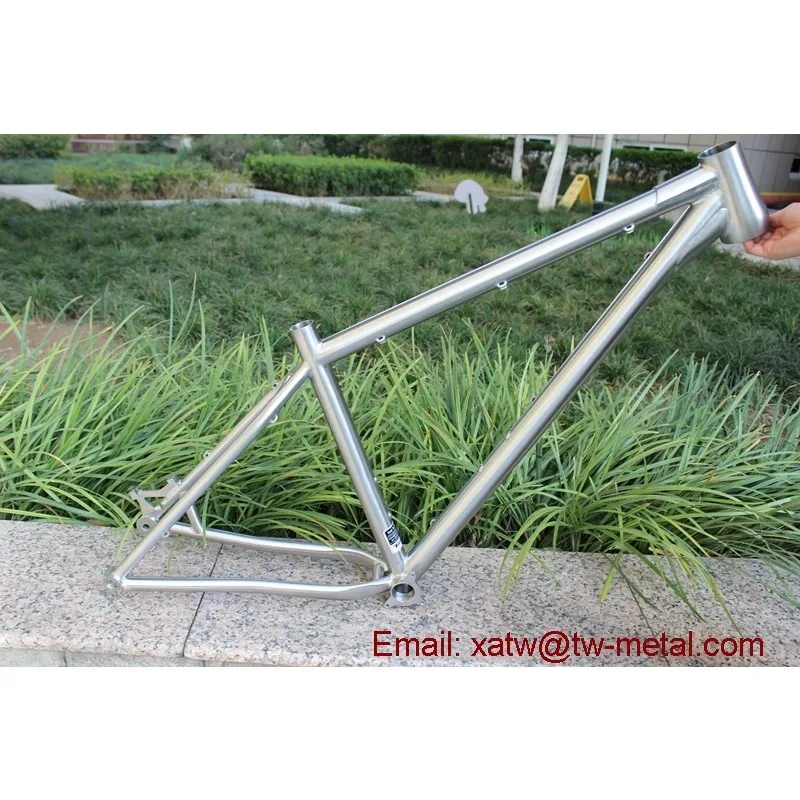 Custom Titanium MTB Bike Frame Light Weight Titanium Mountain Bike Frame Thru Axle Dropout Titanium Fat Bike 27.5