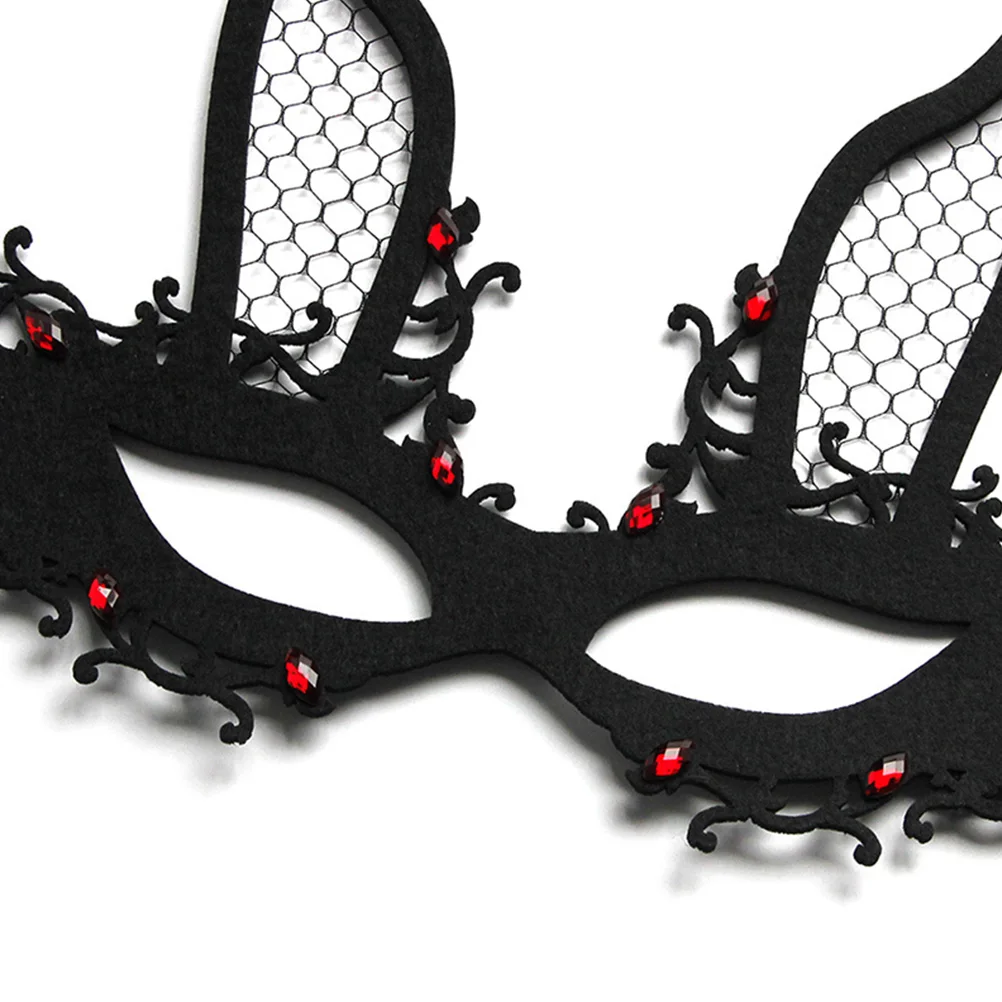 

Black for Masquerade Party Bunny Carnival Bunny Mask Mask Carnival Adjustable Rabbit Masks Cosplay Props Chain