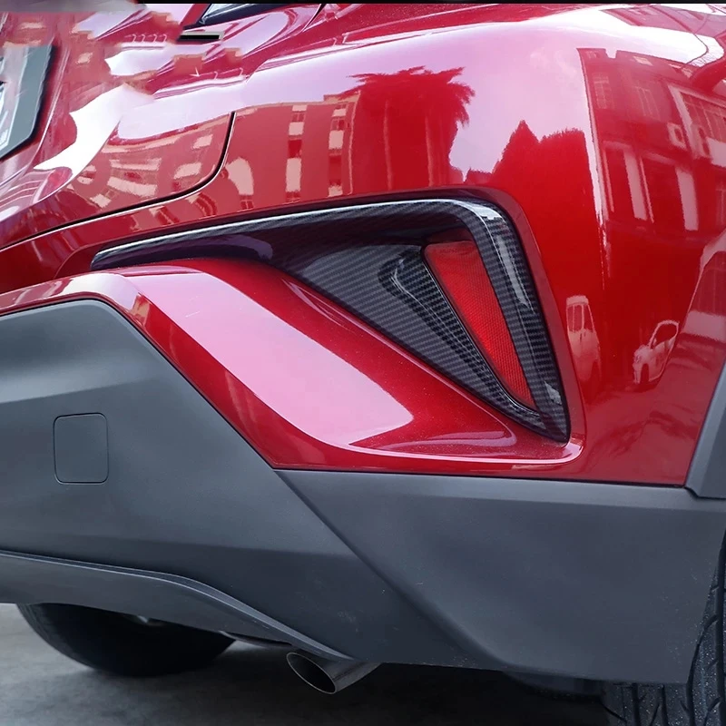 For Toyota C-HR C HR CHR 2016 2017 2018 ABS Carbon Fiber Fog Light Lamp Handle Side Wing Rear View Cover tailight cover