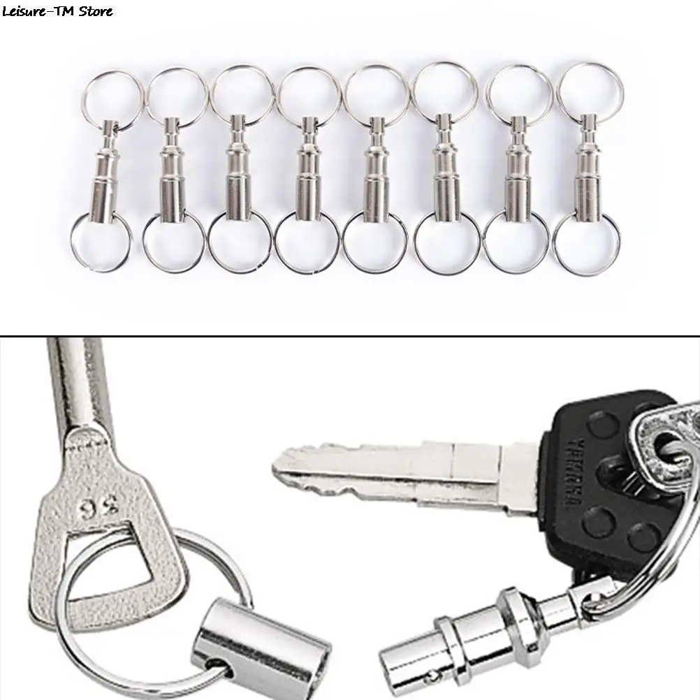 3Pcs/5Pcs สะดวกถอดออกได้ Pull Apart Quick Release Keychain Key แหวน Snap ผู้ถือล็อค