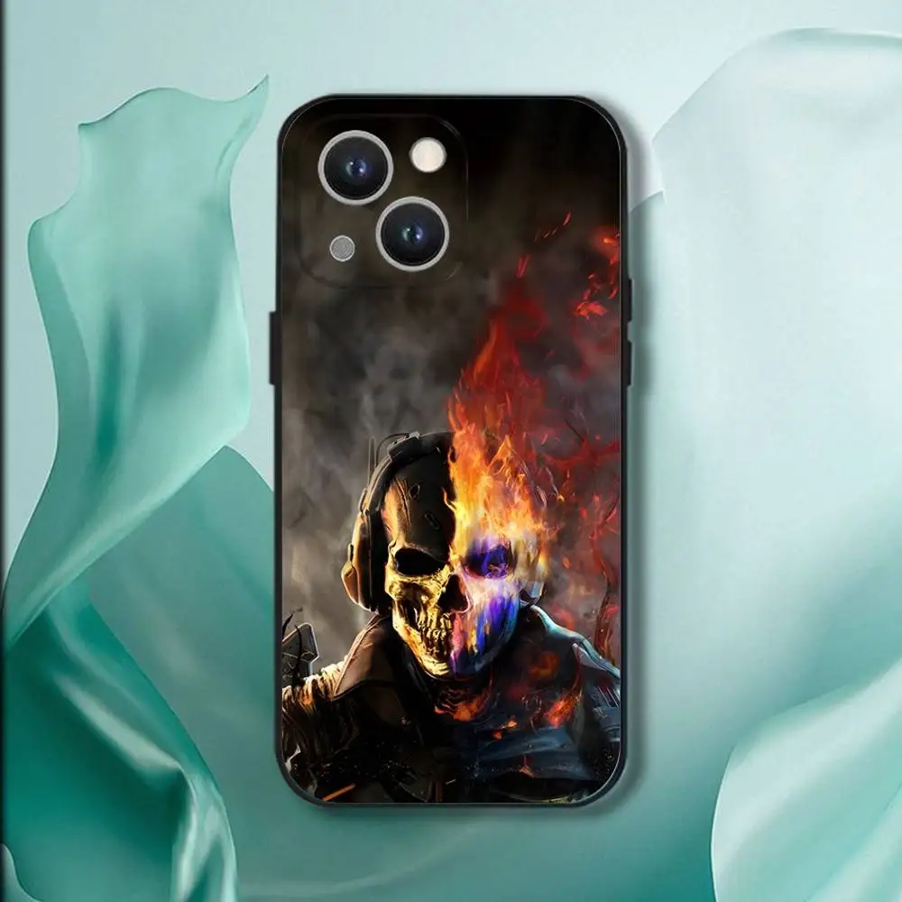 حافظة هاتف COD Call Of Duty G-Ghost لهاتف iPhone 16,15,14,13,12,11,Pro,XS,Max,XR,Plus,E,SE4,غطاء ناعم أسود صغير