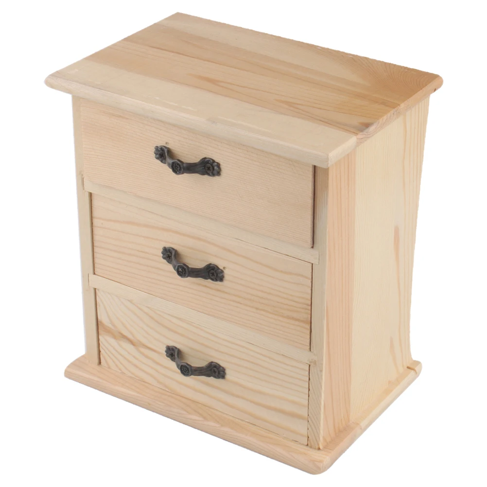 

Bedside Table Desk Storage Box Office Furniture Wood Adjustable Drawer Organizer