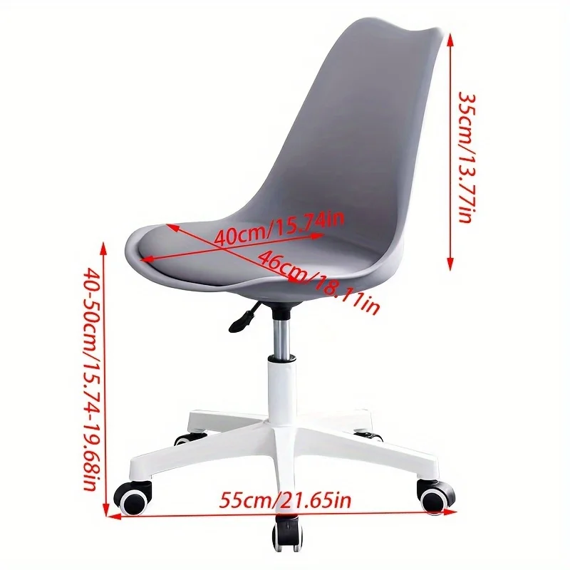 مقعد دوار مريح مع مقعد أوسع ومسند ظهر، سعة وزن 136.08 كجم، 360 درجة ° كرسي دوار للمكتب المنزلي وصالون التجميل #5